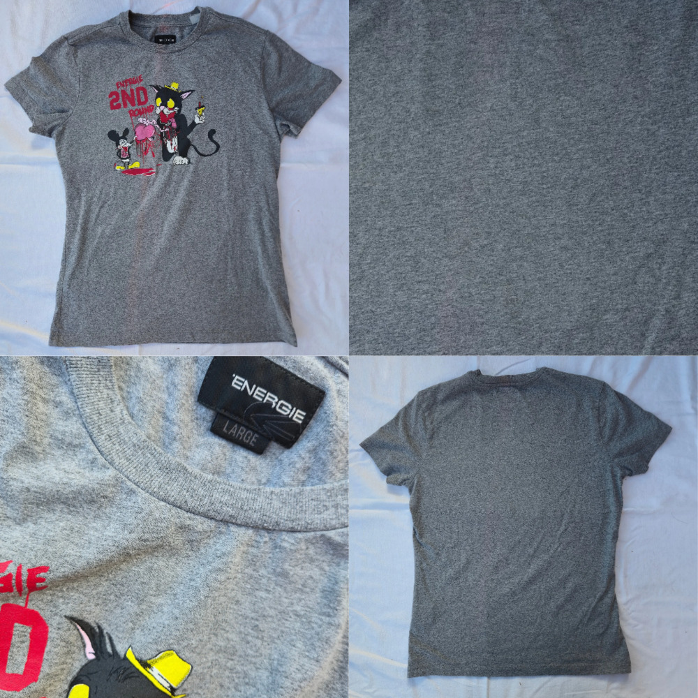 Energie Graphic T-Shirt Large Gray